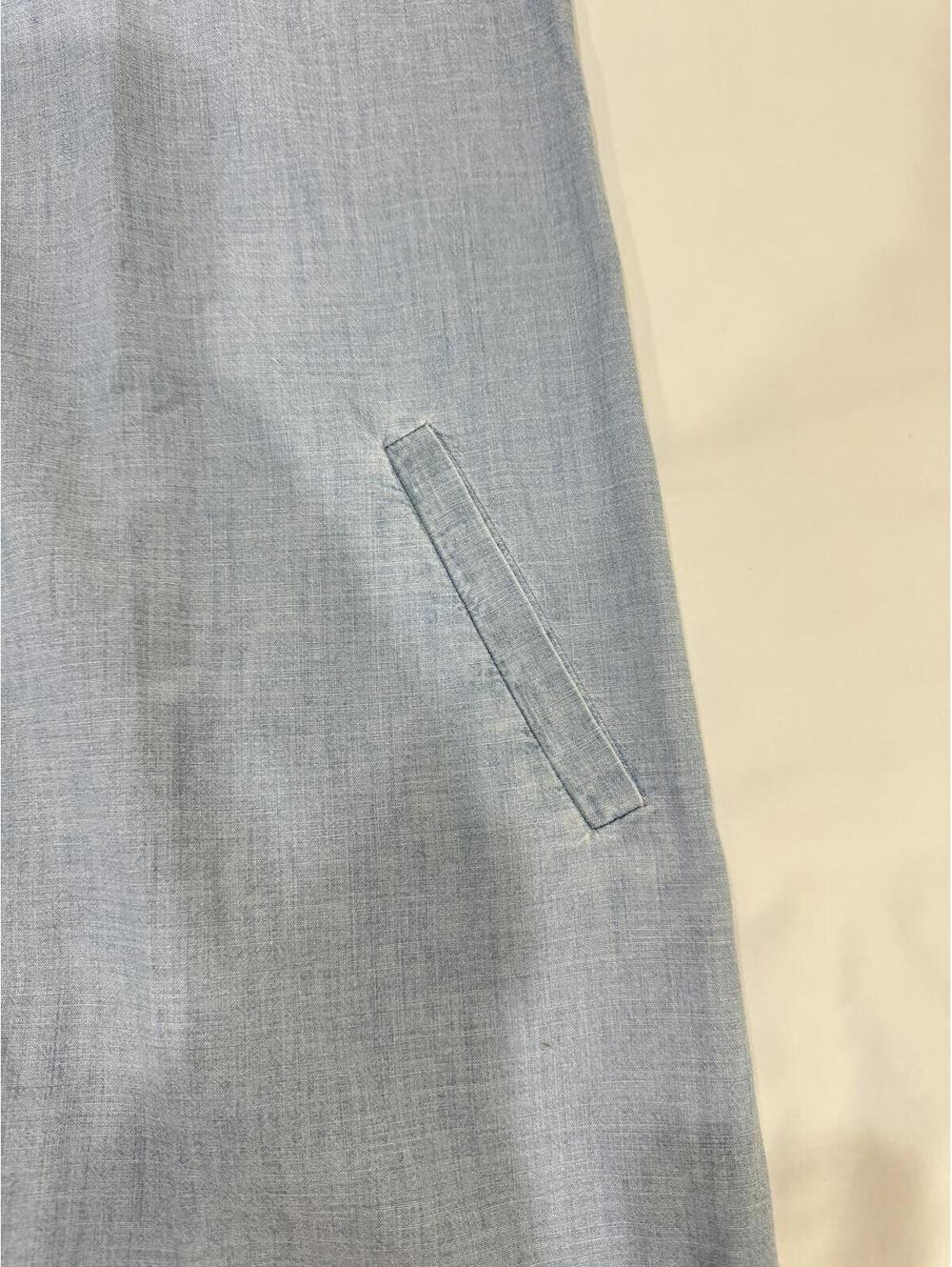 Madewell Lace-Up Boho Chambray Coastal Shift Dress Light Wash Blue XL - Picture 5 of 9